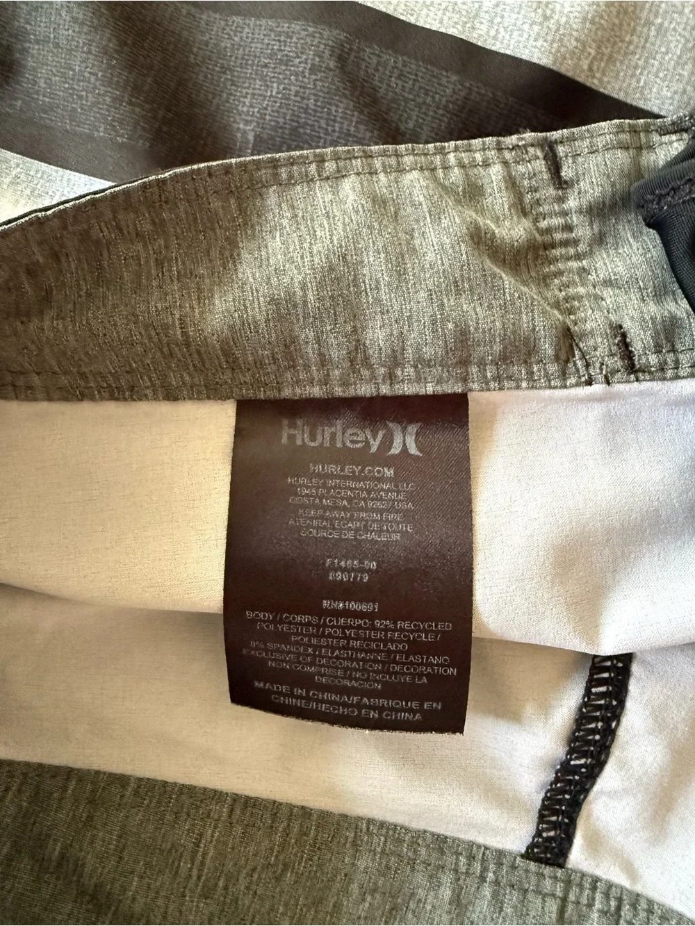 Hurley Black & Gray Gradient Stripe Board Shorts